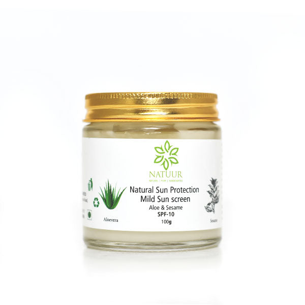 Natural Mild Sunscreen ( Aloe & Sesame ) SPF 10 (Natural Sun Protection - Summer Sun )