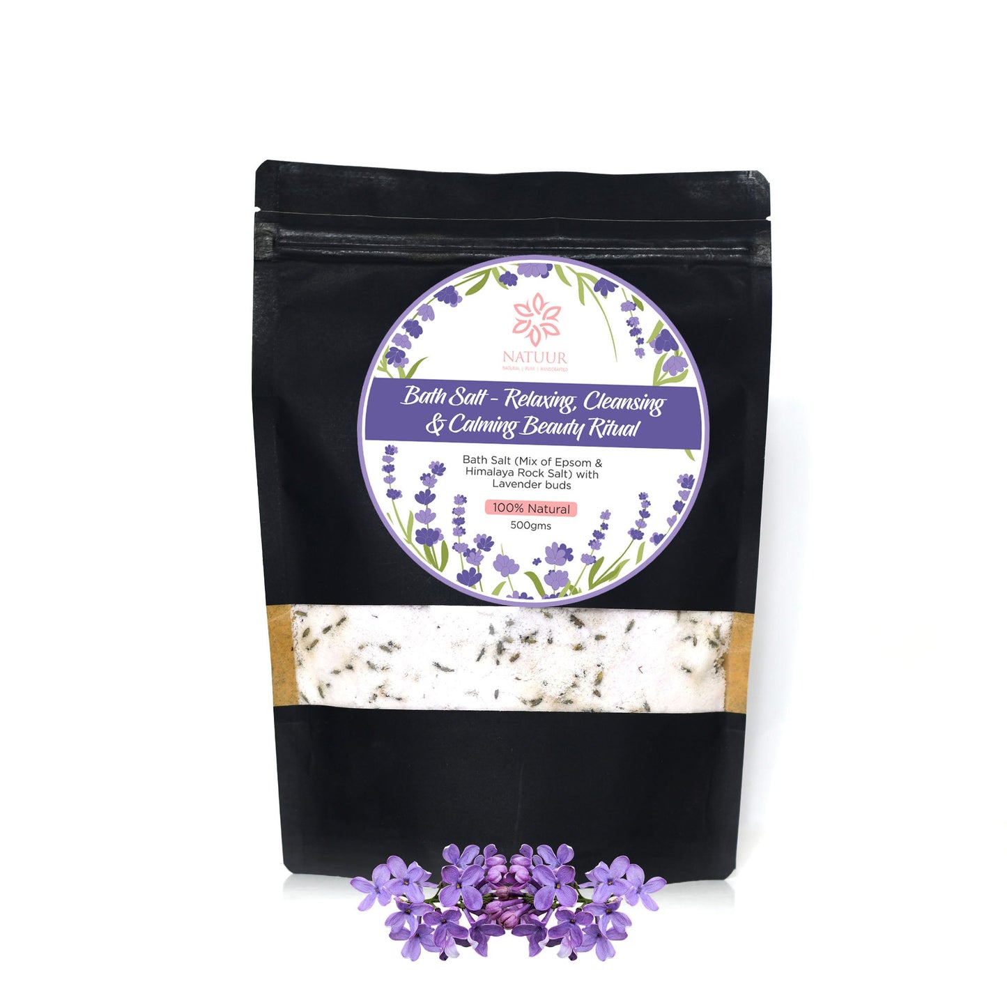 Bath Salt with Epsom Salt and Lavender buds - Relaxing , Cleansing & Calminng Beauty Ritual