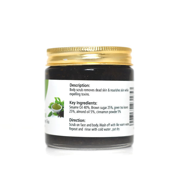 Body Scrub - Brown Sugar & Green Tea- Exfoliating Natural Detox for Blemish Free Skin