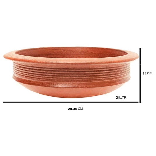 Red Clay Pot 3 Litre with Lid