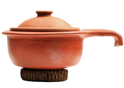 Red Clay Pot/Milk Pot with Lid