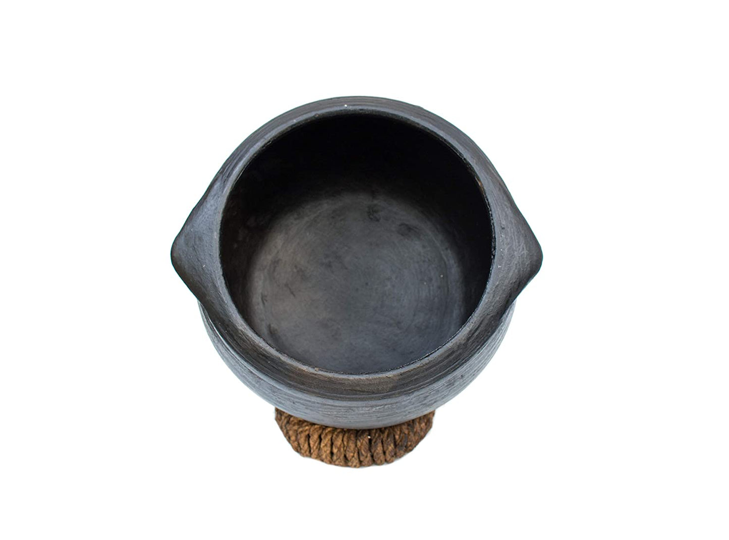 Black Earthen Sauce Pot with Lid 1 Litre