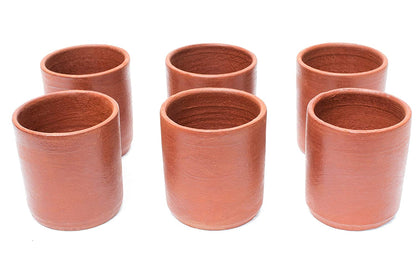 Red Clay Pot for Drinking with Glass Set