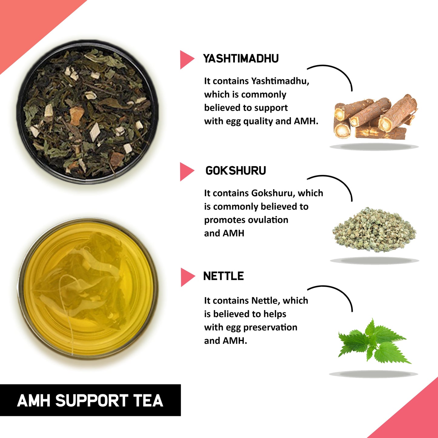 AMH Support Tea (1 Month Pack, 30 Tea Bags) - Women AMH Support Tea
