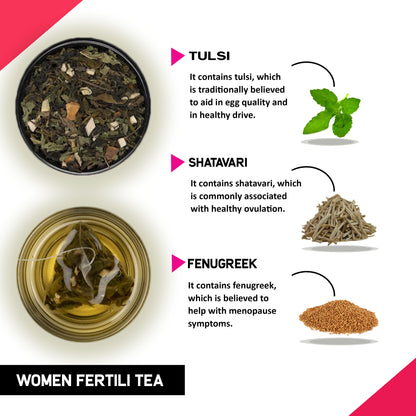 Fertility Tea For Women (1 Month Pack | 30 Tea Bags) - Women Fertility Tea
