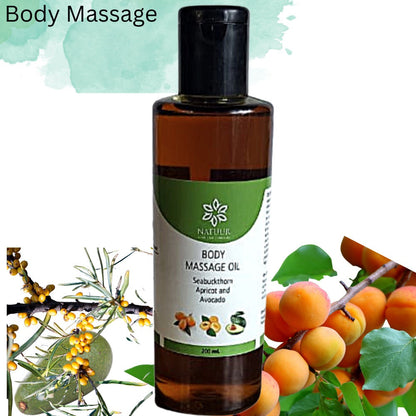 Body Massage Oil - Seabuckthorn, Apricot and Avocado ( 200 ml )