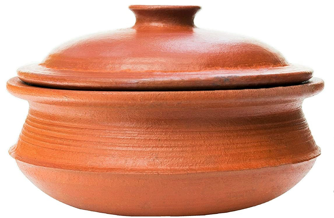 Red Earthen Biriyani Pot 3 Litre with Lid
