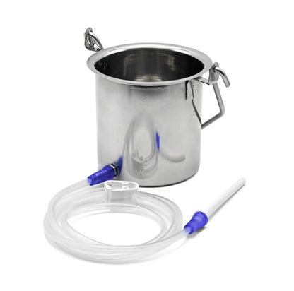 Steel Enema Pot with Tube & Nozzles, 1L Can - Made using high-grade steel - Eco-friendly, Sturdy & Durable