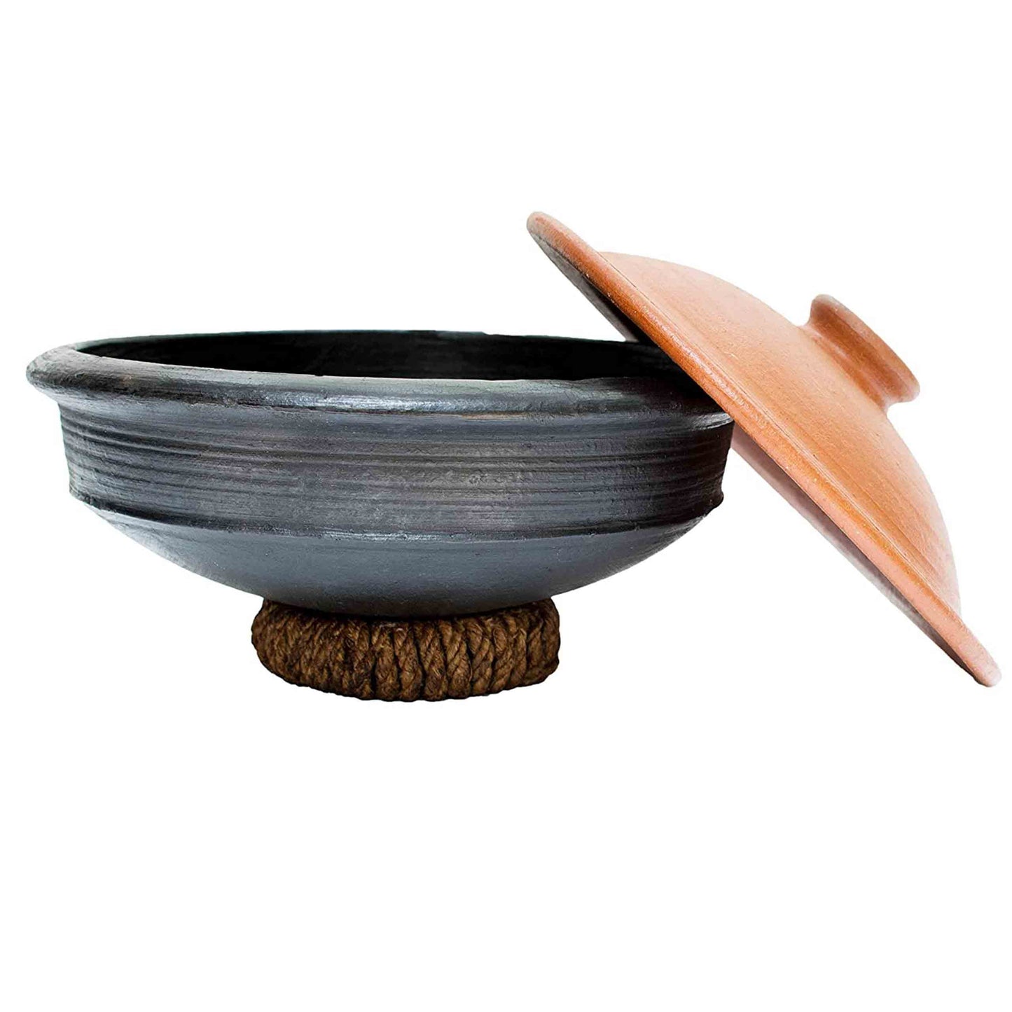 Black Clay Pot 4 Litre with Lid