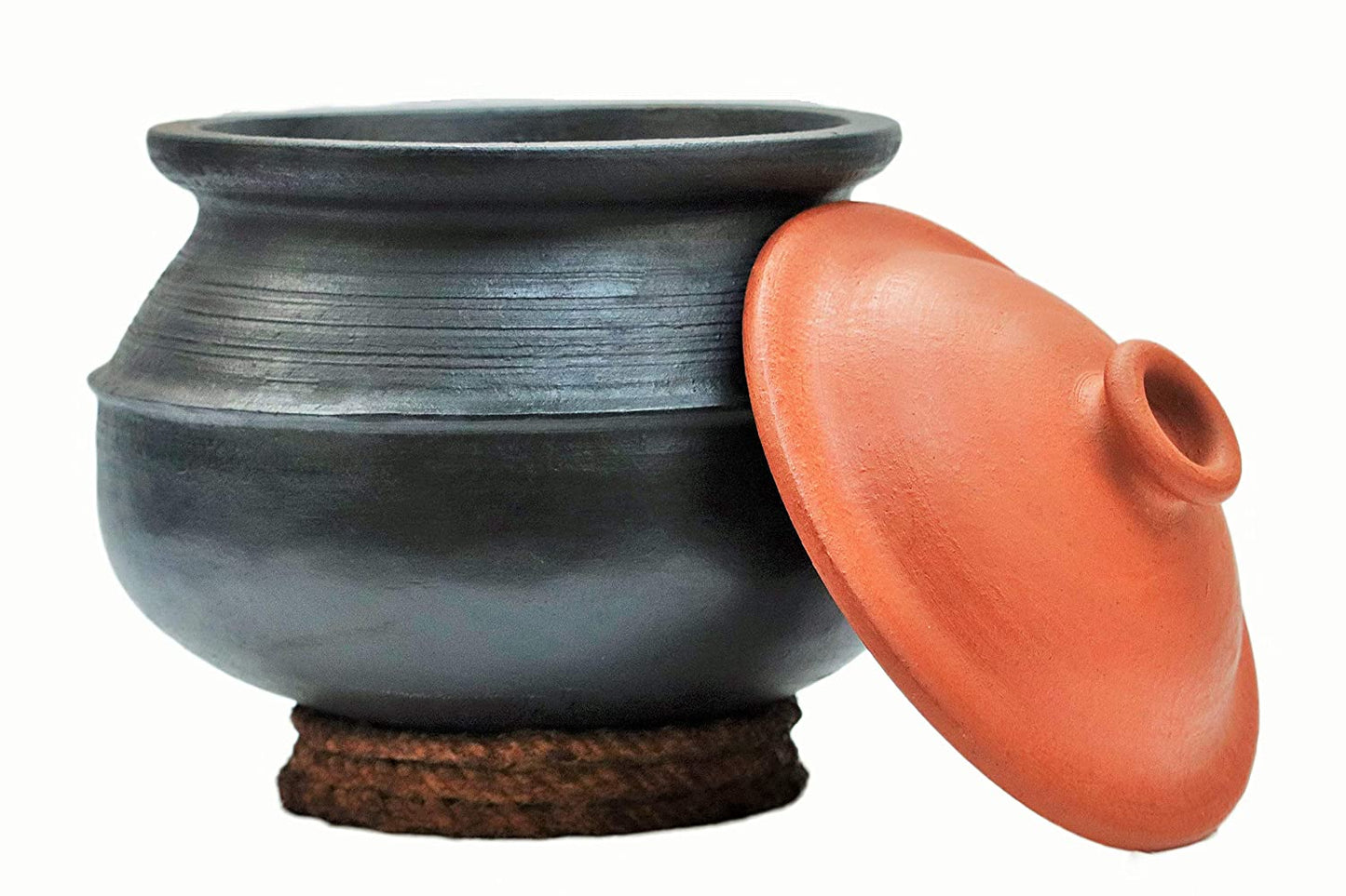 Black Clay Handi with Lid 2 Litre