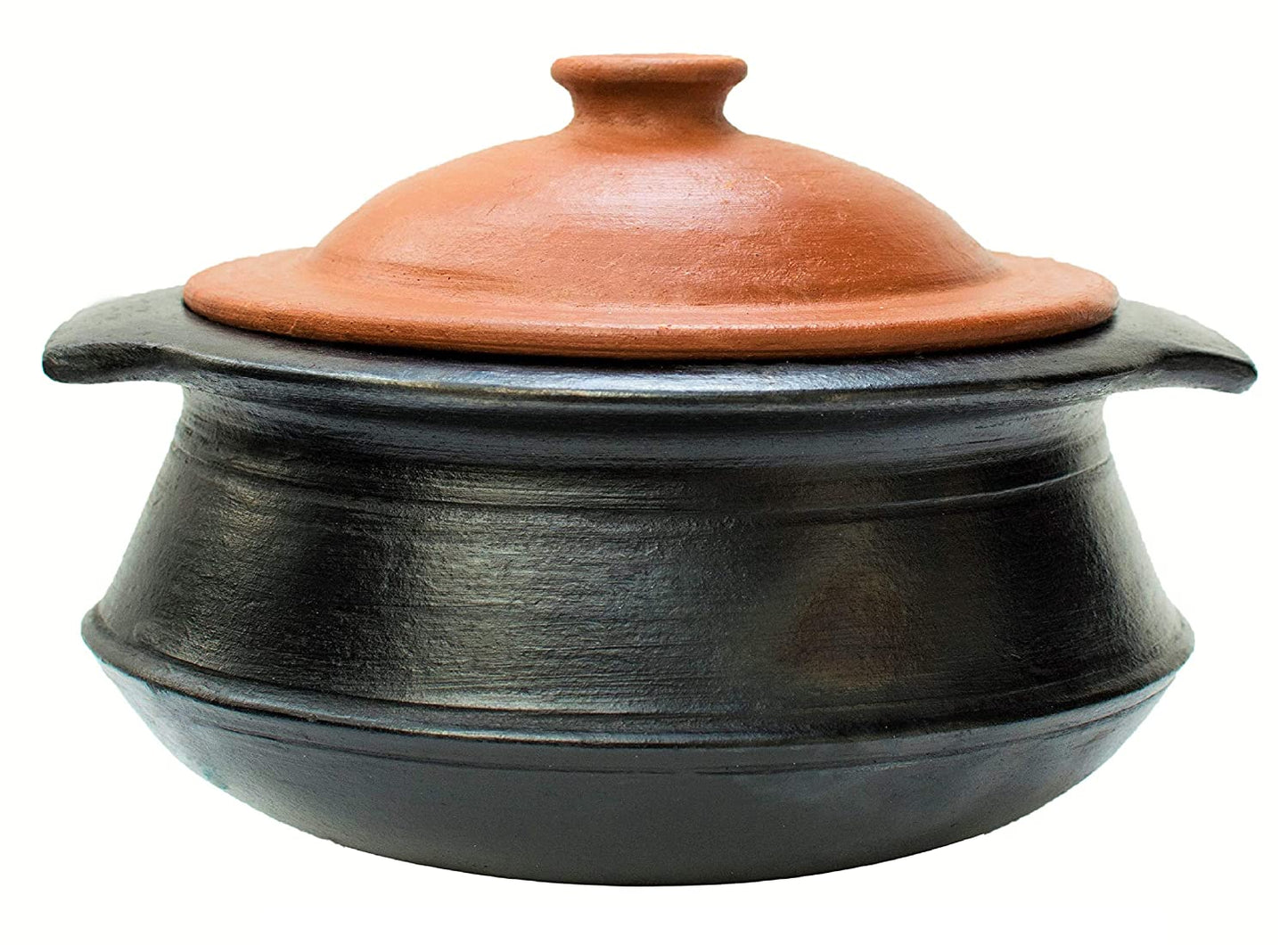Black Handi with Handle and Lid 2 Litre