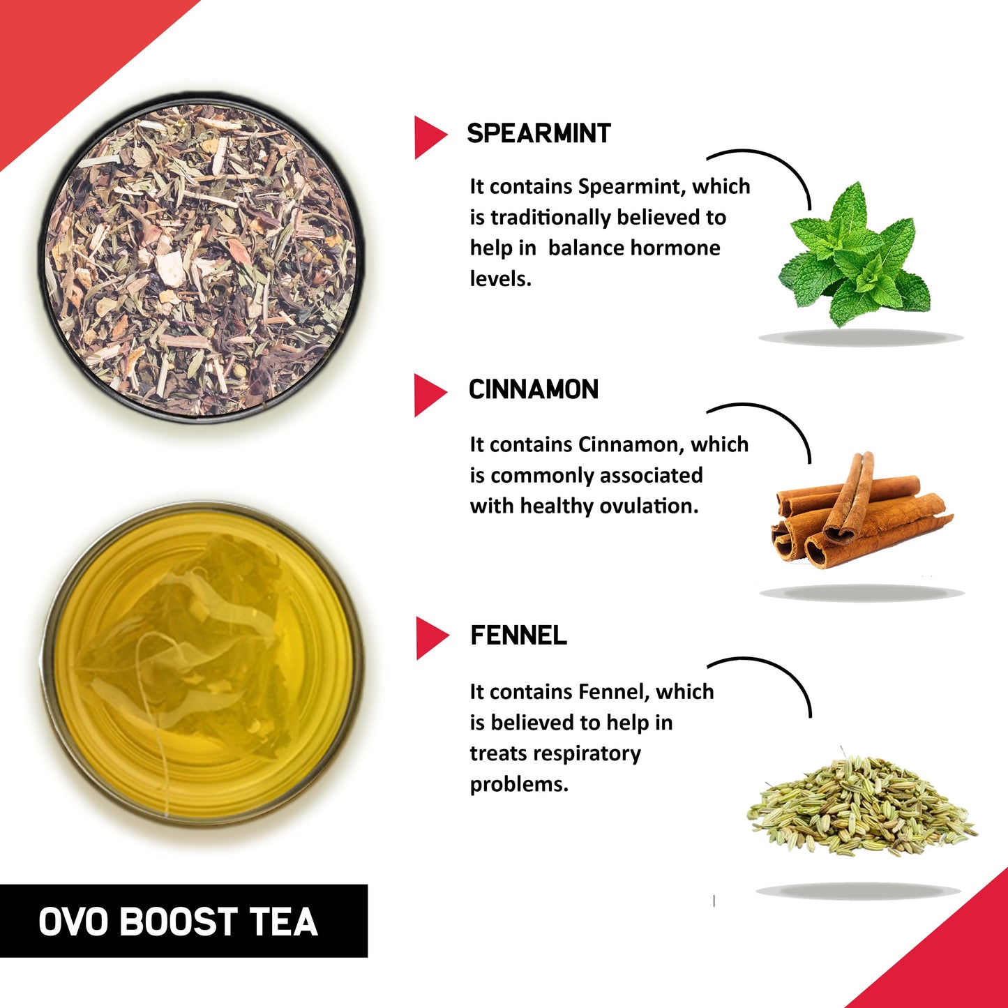Ovo Boost Tea (1 Month Pack, 30 Tea Bags) for Women - For Ovulation and Better Egg Days