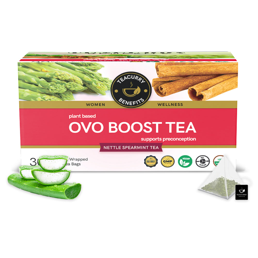 Ovo Boost Tea (1 Month Pack, 30 Tea Bags) for Women - For Ovulation and Better Egg Days
