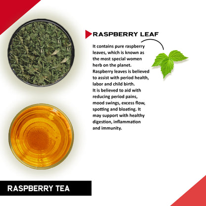 Raspberry Leaf Tea (1 Month Pack | 30 Tea Bags) - Helps with Period health