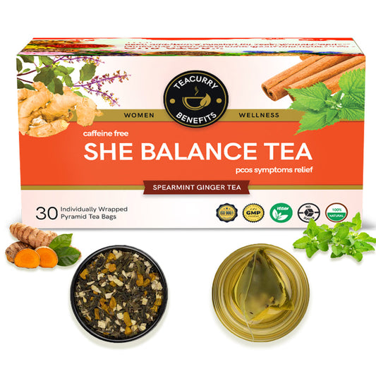 PCOS PCOD Tea (1 Month Pack | 30 Tea Bags) - Period and Weight - She