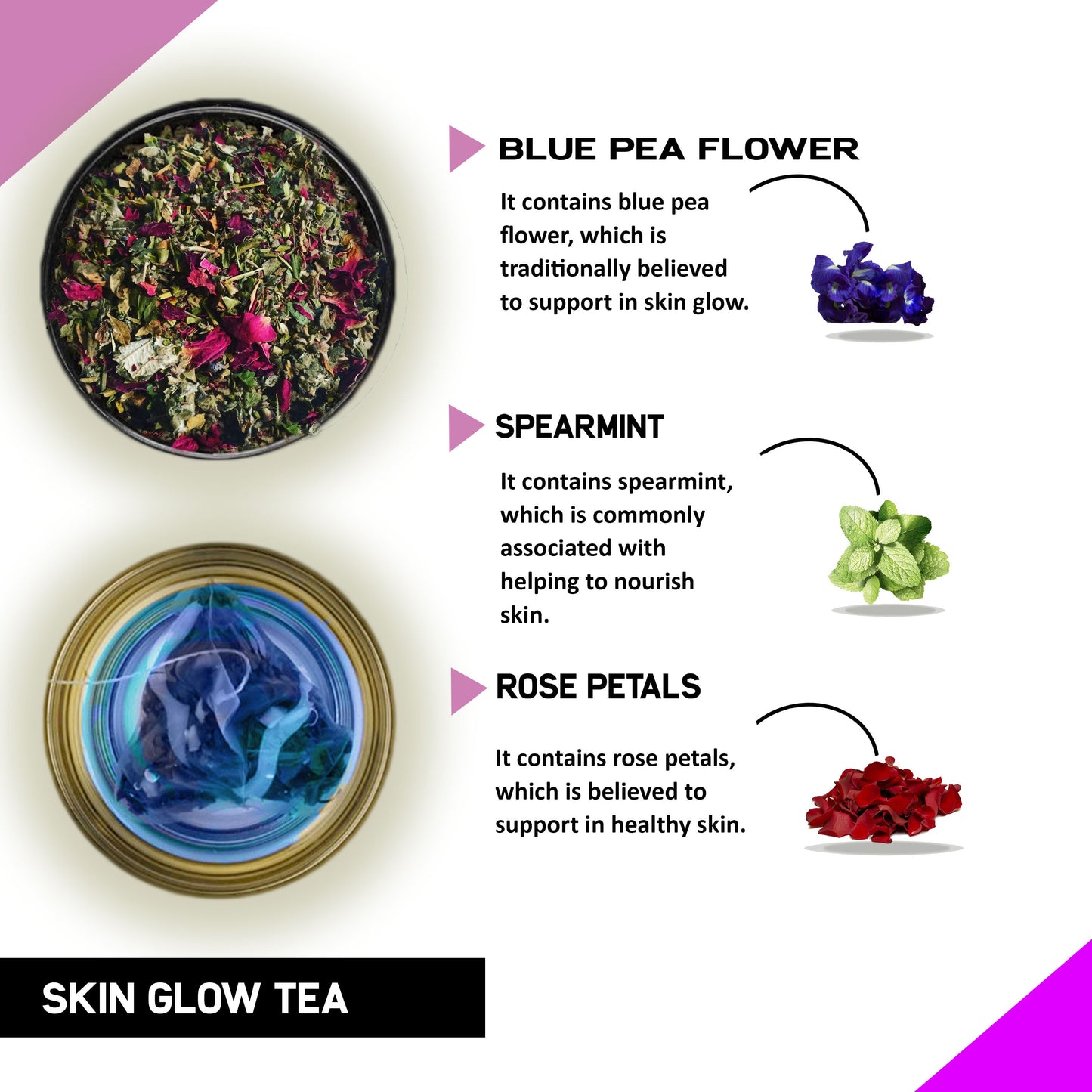 Skin Glow Tea (1 Month Pack | 30 Tea Bags) - Helps in Skin Nourishment