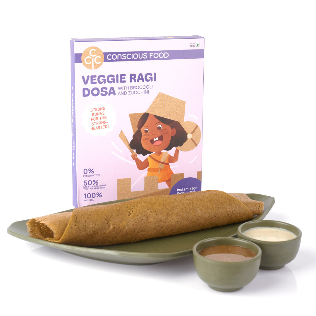 Veggie Ragi Dosa Mix | 200g | With Broccoli and Zucchini |