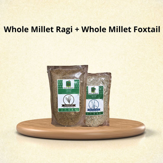 Millets pack for millets icecream workshop(Whole Millet Ragi 400 Gm + Whole Millet Foxtail 400 Gm)