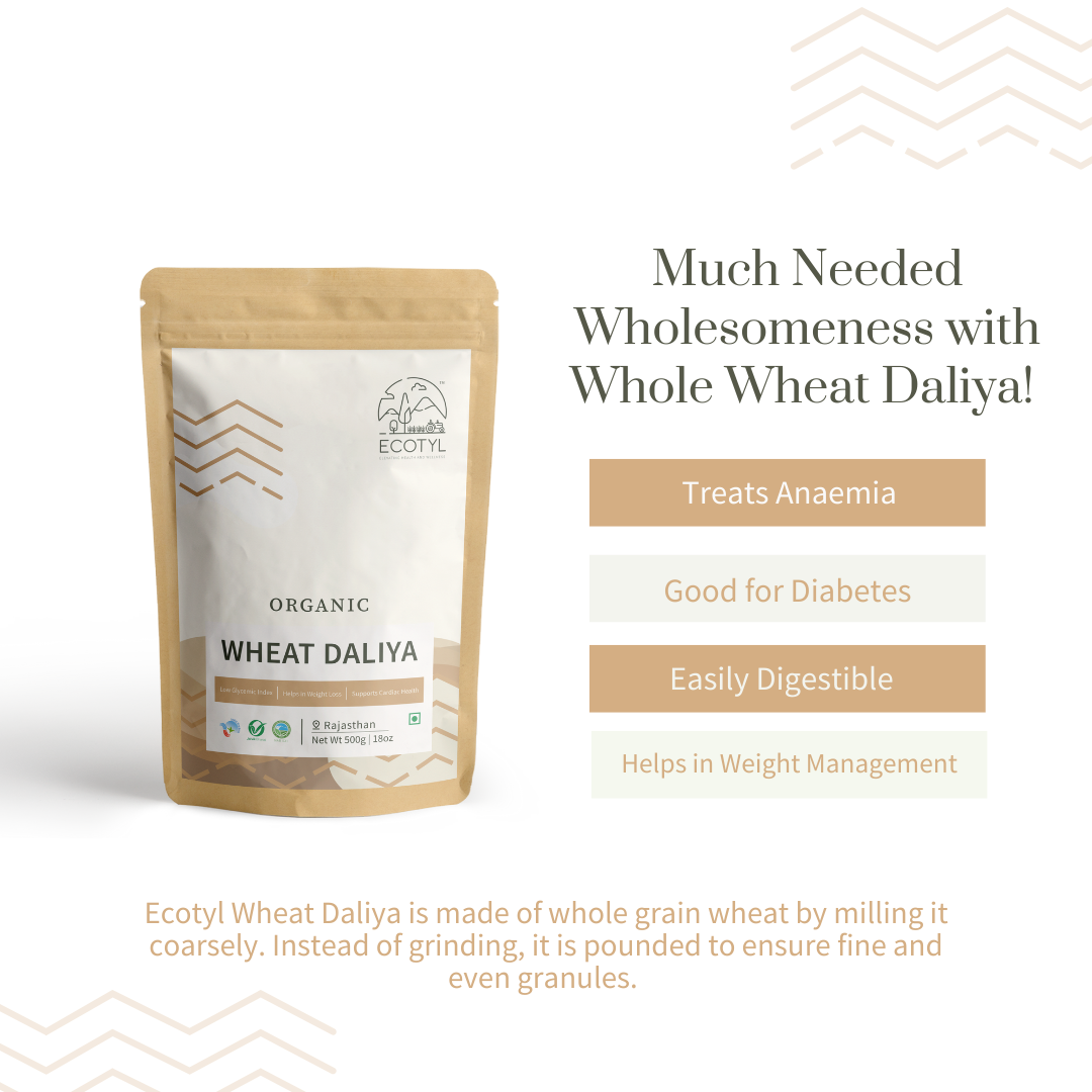 Organic Wheat Daliya - 500 g
